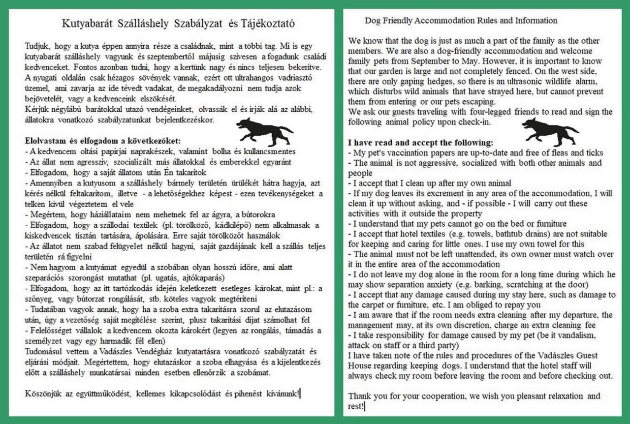 Vadaszles Vendeghaz Bukkszentmarton Exteriér fotografie
